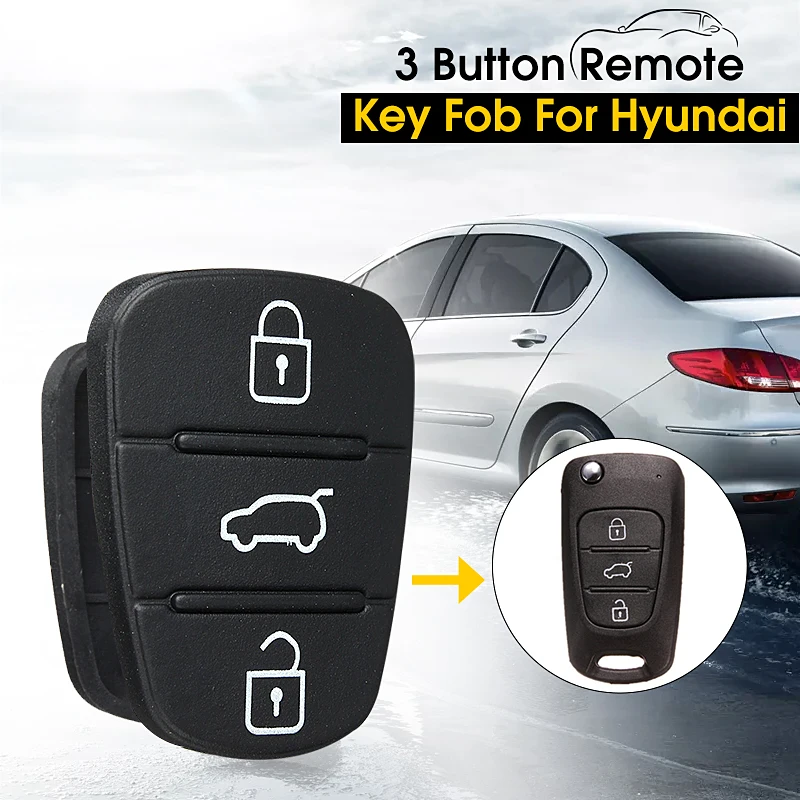 2 шт. 3 кнопки дистанционного ключа Fob чехол резиновая накладка для Hyundai I10 I20 I30|padded
