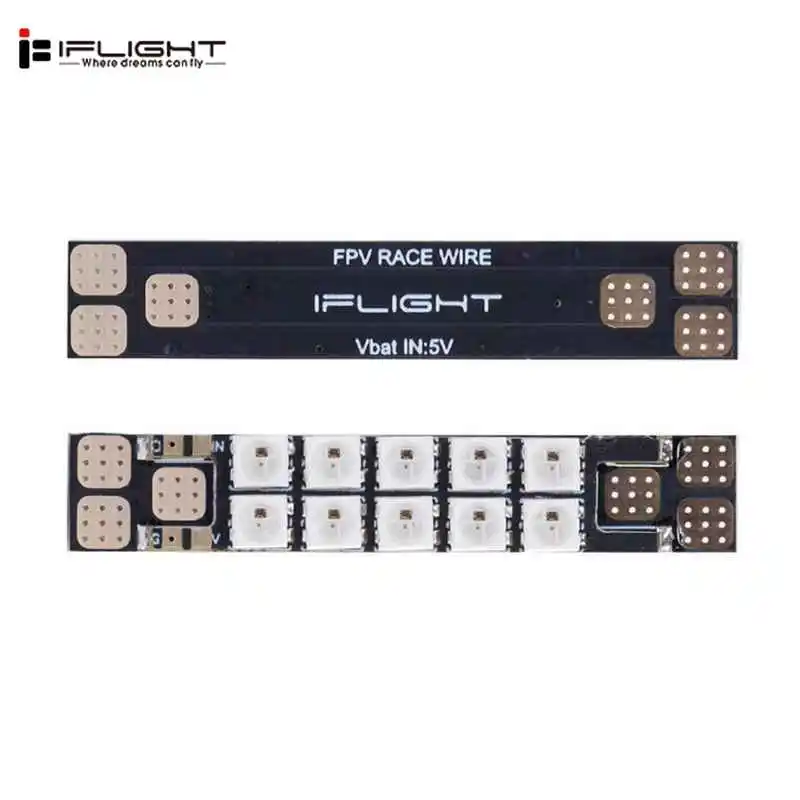 4 шт. IFlight 5V PDB Светодиодная лента 10 бит WS2812B RGB3535 яркая Настройка для контроллера