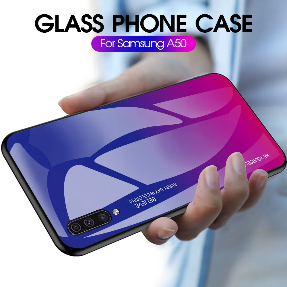 Закаленное Стекло защитный корпус для мобильного телефона Чехлы samsung Galaxy A30 A50 M10