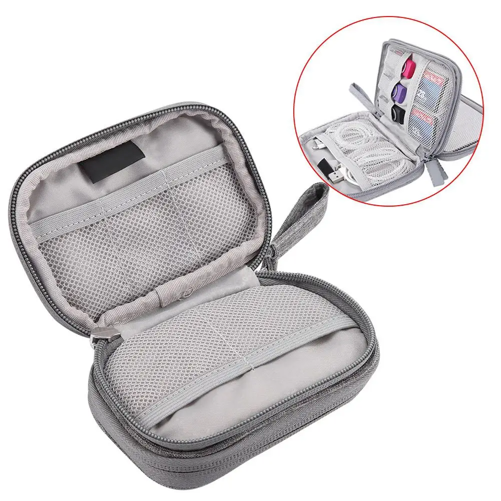 Zerodis Portable Digital Power Bank Storage Bag Data Cable U Disk Pouch Travel Pack | Дом и сад
