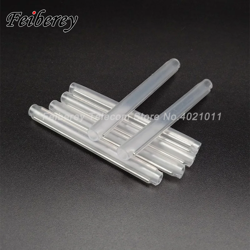 1000pcs/lot 60mm FTTH Fiber Optic Fusion Splice Protection Sleeves with Dual / Two Pins for Drop Cable Heat Shrinkable Tube