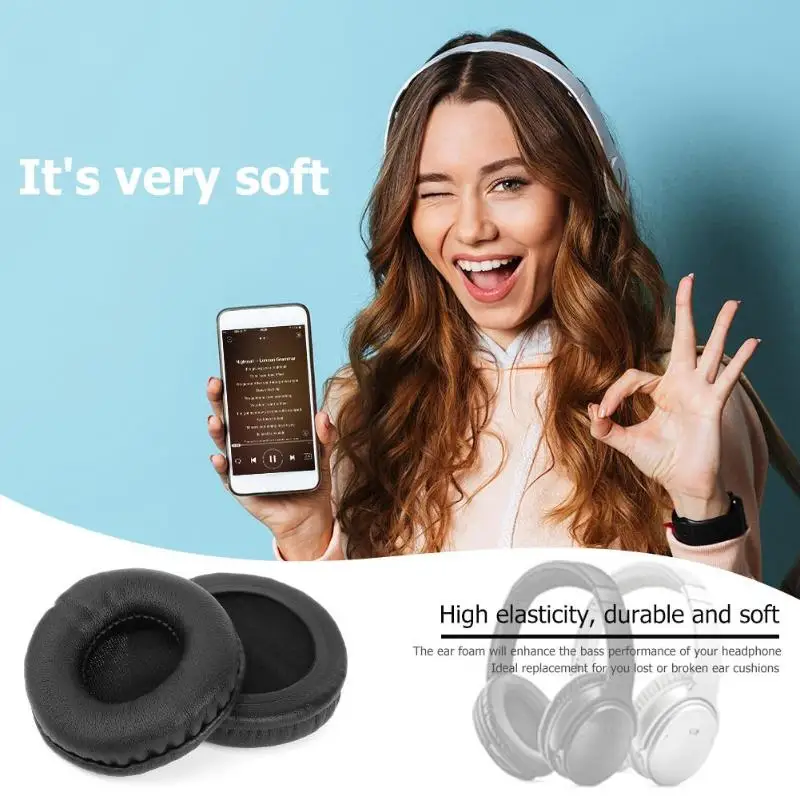 ALLOYSEED 1 Pair 65mm Foam Sponge Ear Pad Cushion Earmuff Earpads Cover Case for ATH-SJ1 ATH-200AV Headphones | Электроника