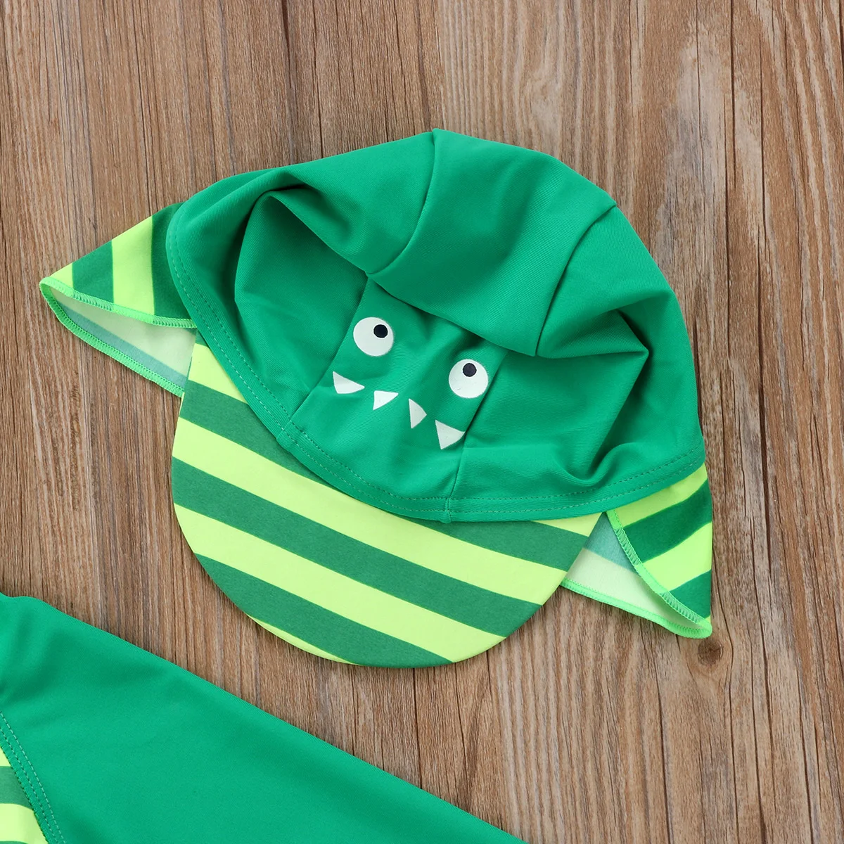 Baby Kid Boy Dinosaur Long Sleeve Sun Protective Swimwear Rash Guard Swimsuit Hat Swimming Bathing |