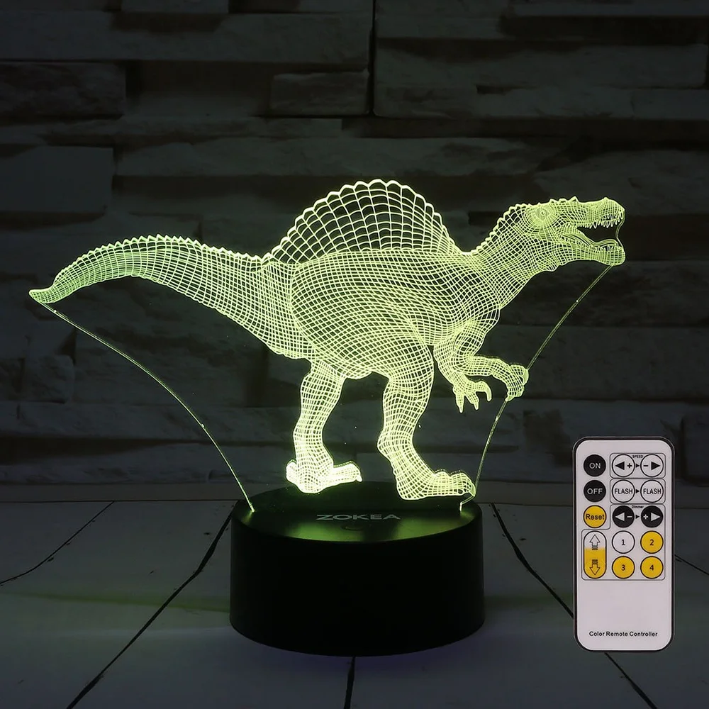 Ночной светильник 3D лампа 7 цветов меняющийся светодиодный с умным Пресс &
