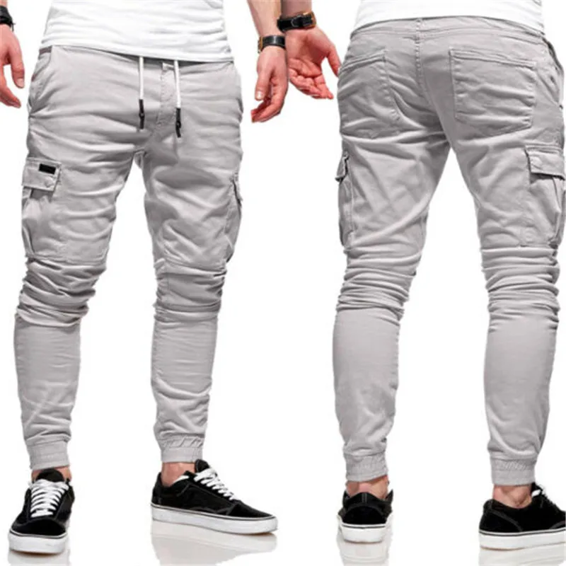 Брюки-Карандаш мужские с боковыми карманами джоггеры модные повседневные