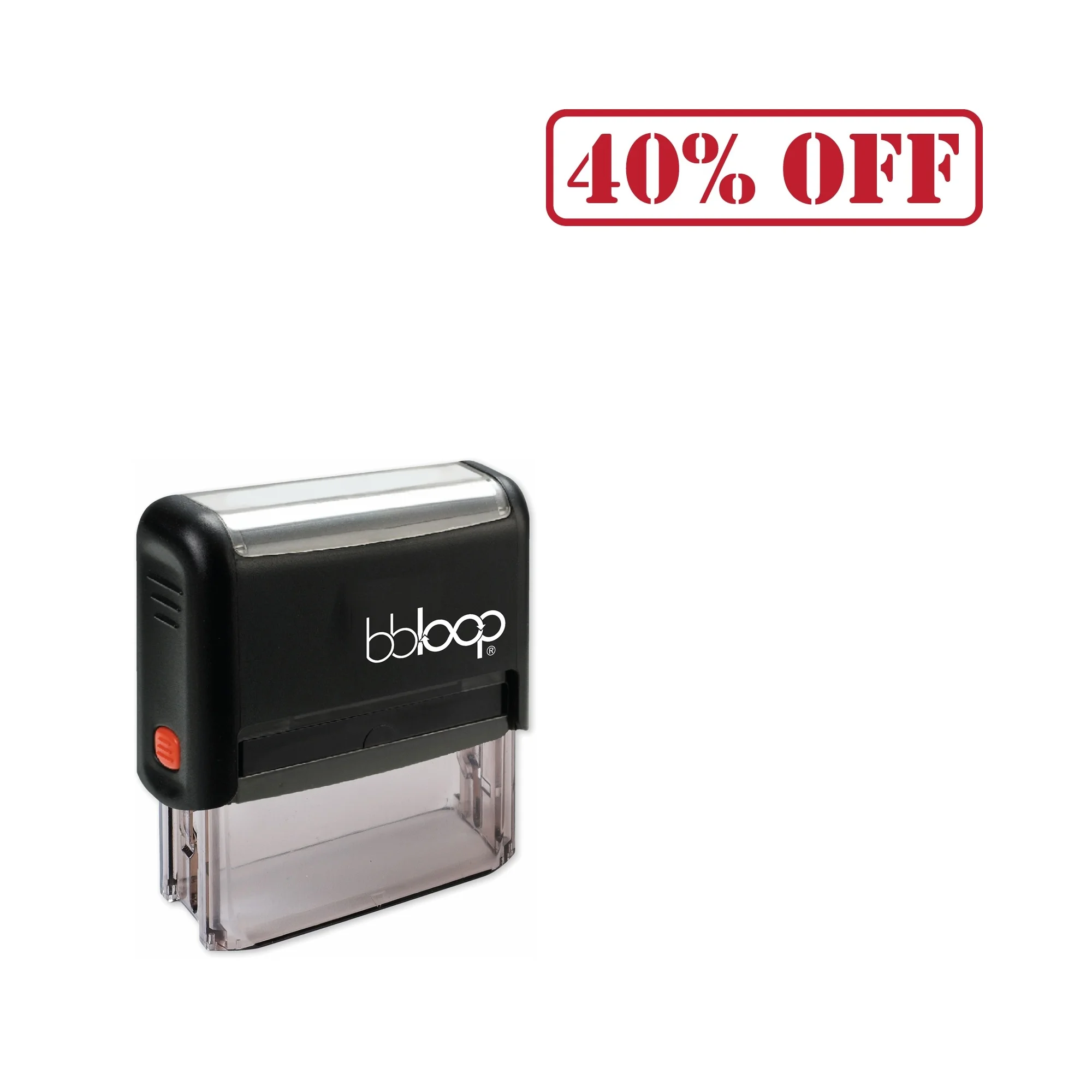 

Bbloop '40% OFF' Self-Inking Office Stamp, Rectangular Military Stencil Style