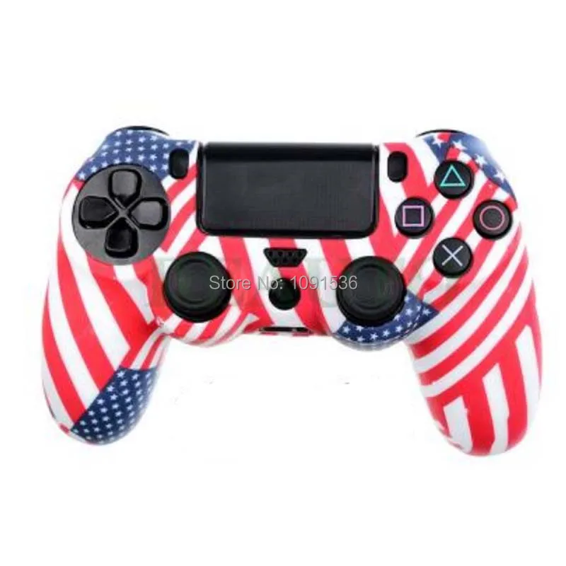 Камуфляжный Мягкий силиконовый чехол защитный для Sony Playstation 4 PS4 Dualshock контроллер