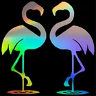 Наклейка на стену в виде фламинго для влюбленных автомобилей, фотообои, Виниловая наклейка на бампер 11,4 см x 11,4 см