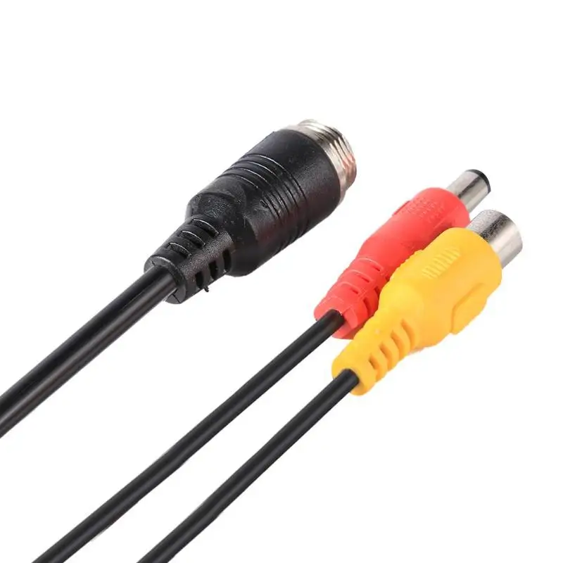 M12 4Pin авиационная головка к RCA женскому удлинительному кабелю постоянного тока