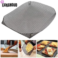 cakehoud kitchen non stick square barbecue baking net outdoor camping picnic tool reusable baking grid tray barbecue mesh chip