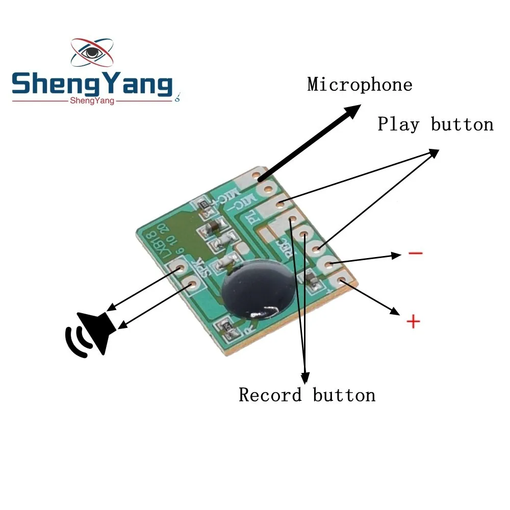 ISD1806 6S звукозаписываемый чип IC голосовой разговор музыка рекордер модуль 8 Ом