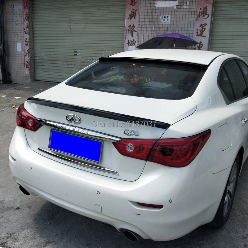 Спойлер для Infiniti Q50 2014 2015 2016 из АБС пластика Неокрашенный детской крышки