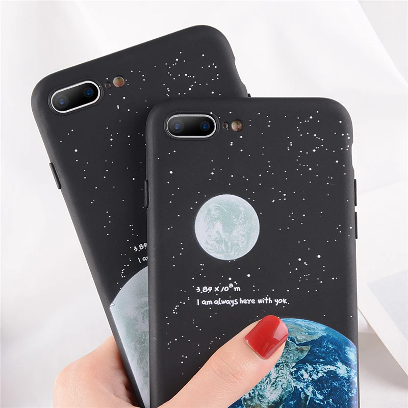 Lovebay Phone Case For iPhone 6 6s 7 8 Plus X XR XS Max 5 5s SE Fashion Cute Cartoon Planet Moon Star Soft TPU |