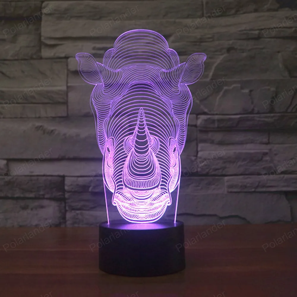 Красочный светодиодный 3D свет плавный переход света сенсорный переключатель