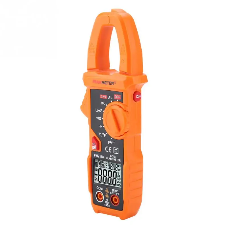 Мультиметр зажим PEAKMETE PM2118 с двойным дисплеем переменный/постоянный