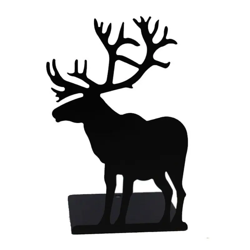 2pcs/set book holder for reading elk bookends restoring ancient ways Desktop receive arrange Christmas gifts blac | Канцтовары для
