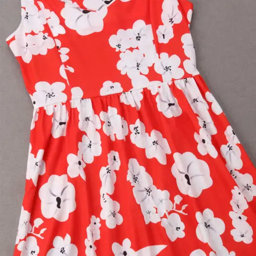 2019 модные женские туфли парная одежда для мамы и дочки без рукавов Платья из