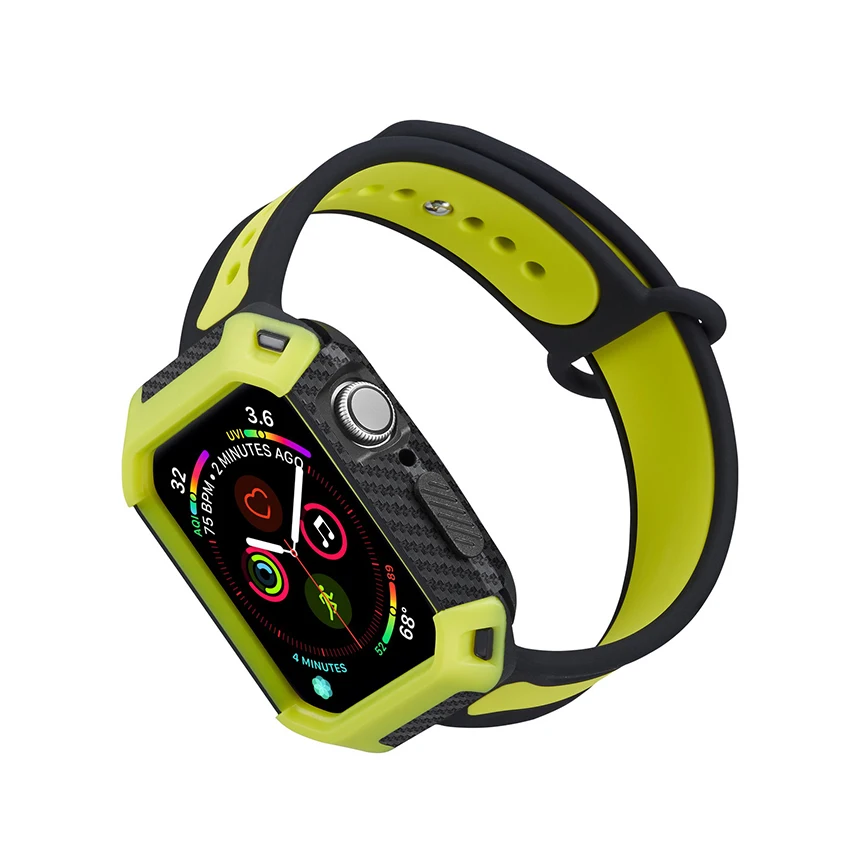 Для Apple Watch 4 40 мм 44 тонкий 2 в 1 ТПУ PC доспехи рамка 360 Полное покрытие Чехлы для Iwatch 4S