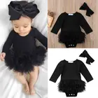 Комбинезоны для девочек Pudcoco, комбинезон для новорожденных девочек, семейная повязка на голову, WB