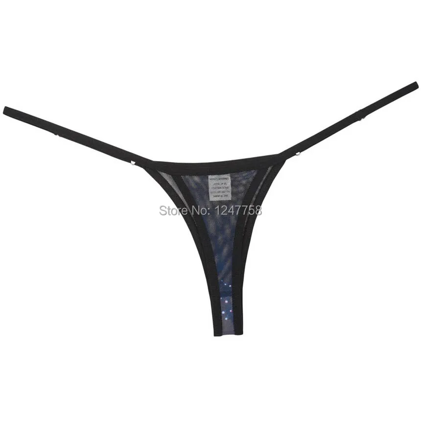 Женское нижнее белье регулируемые Интимные стринги танга бикини звездное небо