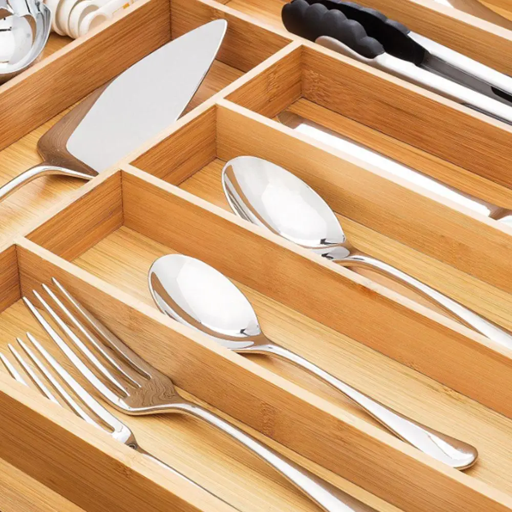 6-сеточная кухонная коробка для хранения столовых приборов Многофункциональный