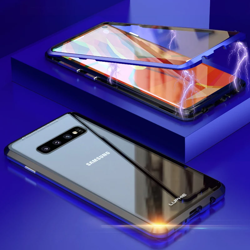 Для Samsung S 10 S10 Plus Магнитный чехол S9 360 Передний + задний двухсторонний из