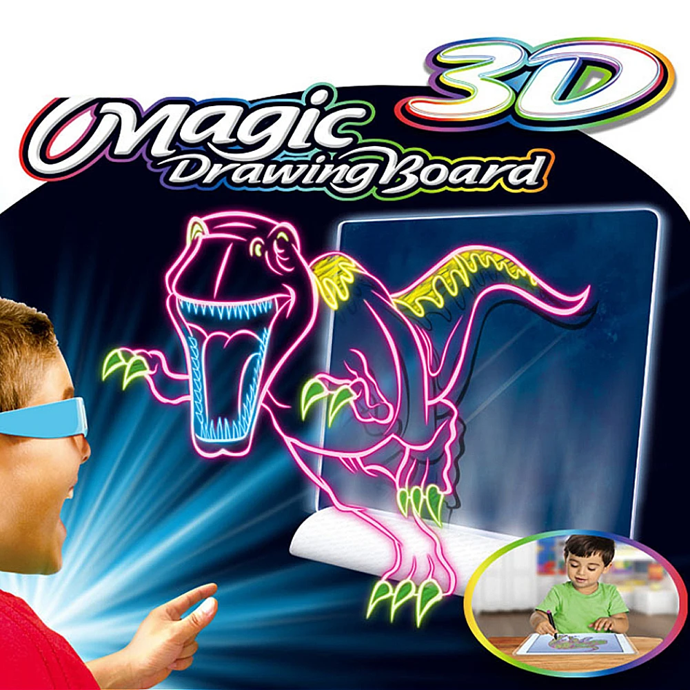 Необычная волшебная доска для рисования детские игрушки мальчиков 3D очки|Юный