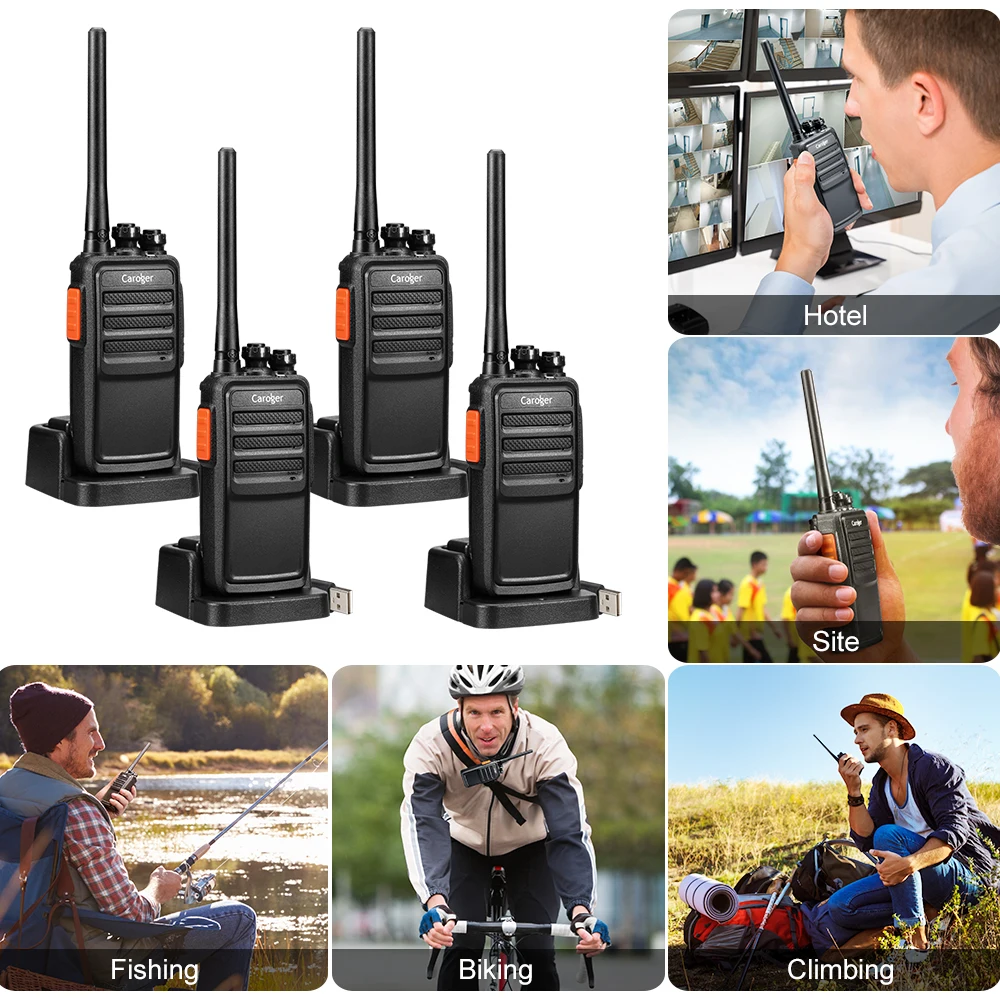 4 шт. Floureon A5 перезаряжаемая 16-канальная рация PMR 446MHZ без лицензии двухсторонний