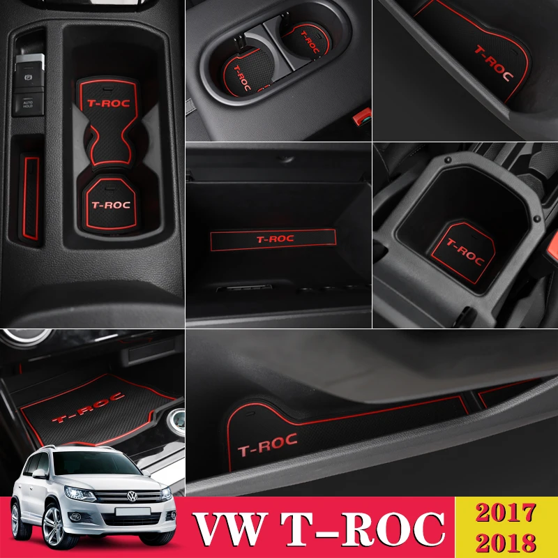 14 шт. для VW T-ROC T ROC TROC 2017 2018 автомобильные аксессуары коврик внутренних ворот