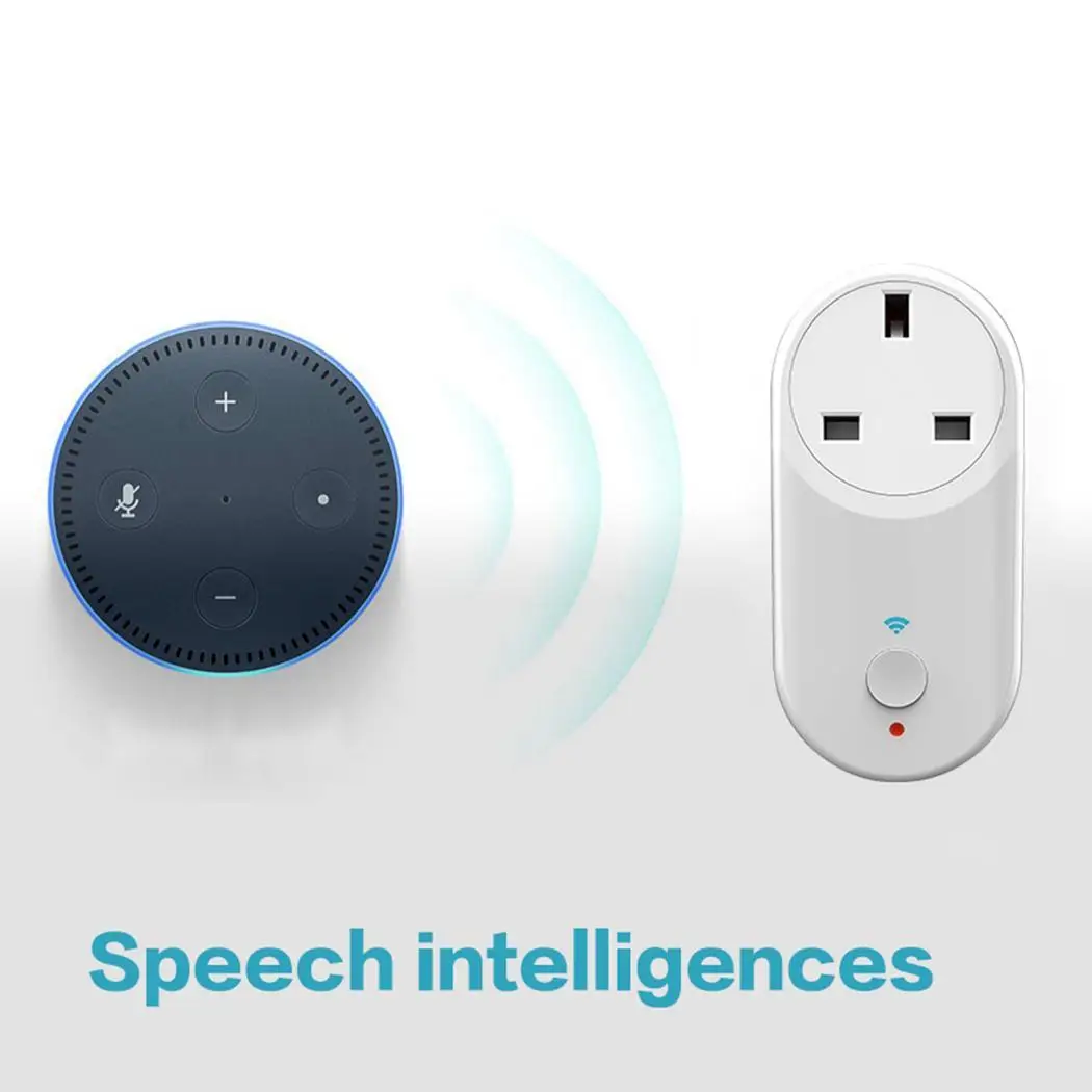 Smart WiFi Plug Remote Control Timing Square control easy operation App Socket 10A Home 2000W US/UK/EUPlug | Электроника