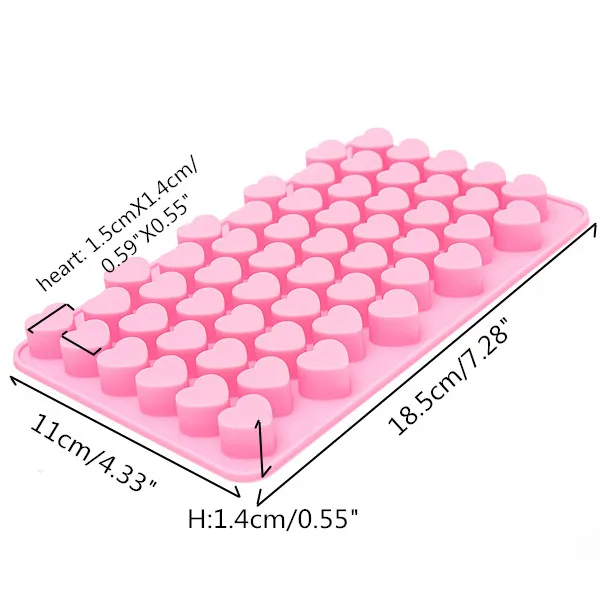 Home Silicone 55 Heart Cake Chocolate Cookies Baking Mould Ice Cube Soap Mold Tray Kitchen Cooking Tools | Дом и сад
