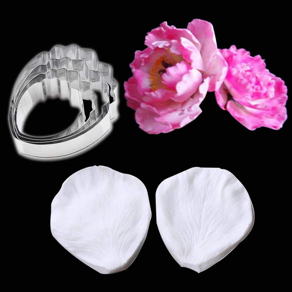 

Flower Petal Peony Veiner for Decoration Wedding Fondant WaterPaper Gumpaste Moulds,Sugarcraft Cutters CS258