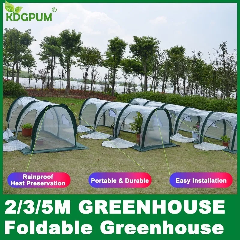 2/3/5M Portable Mini Greenhouse Indoor Garden Plant Greenhouse Plastic PE Waterproof UV Protected Green House Invernaderos