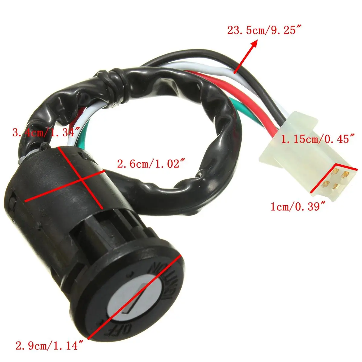 Универсальный переключатель зажигания мотоцикла + 2 ключа для Honda Yamaha Kawasaki Suzuki/KTM