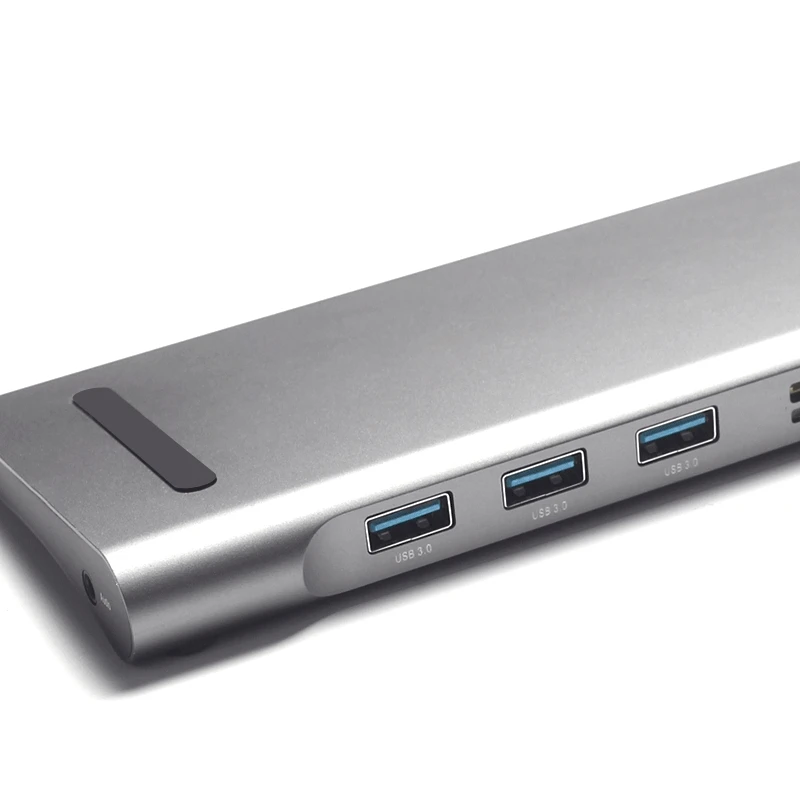 Универсальный 11 в 1 Usb C концентратор алюминиевый тип адаптер с 3 портами 0 5 мм