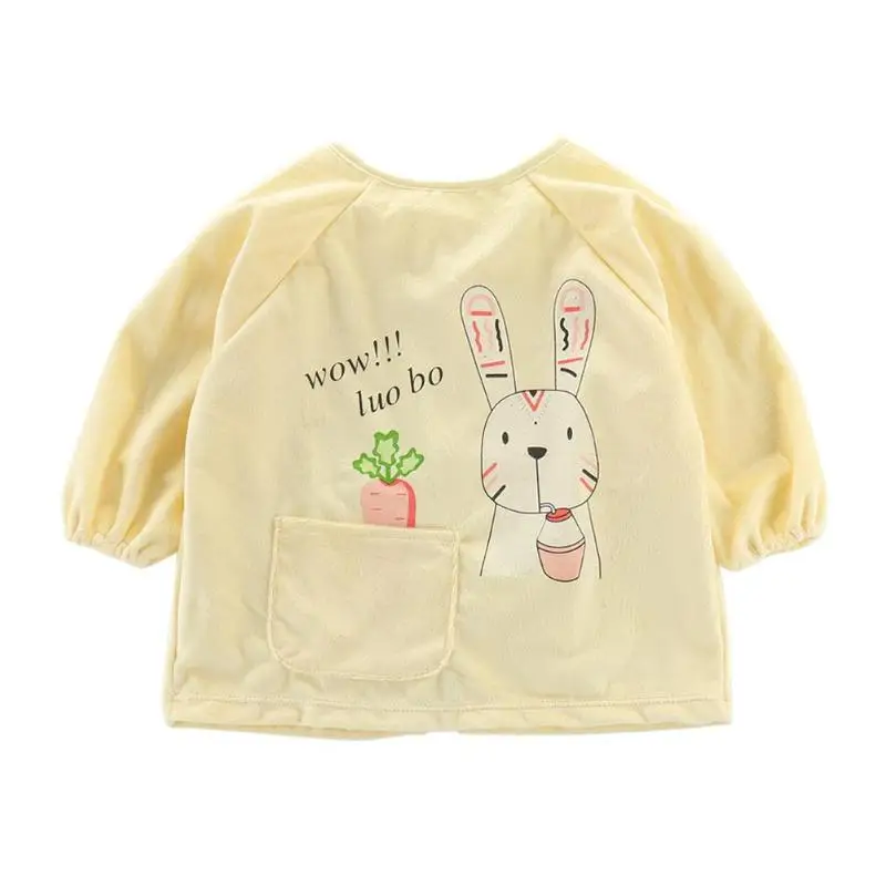 Cute Cartoon Waterproof Long Sleeve Baby Apron Eating Feeding Smock Bibs Burps Accessories | Детская одежда и обувь