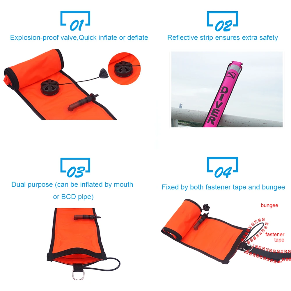 1 шт. поверхность для подводного плавания маркер сигнала буй 2 м 5 8 надувная