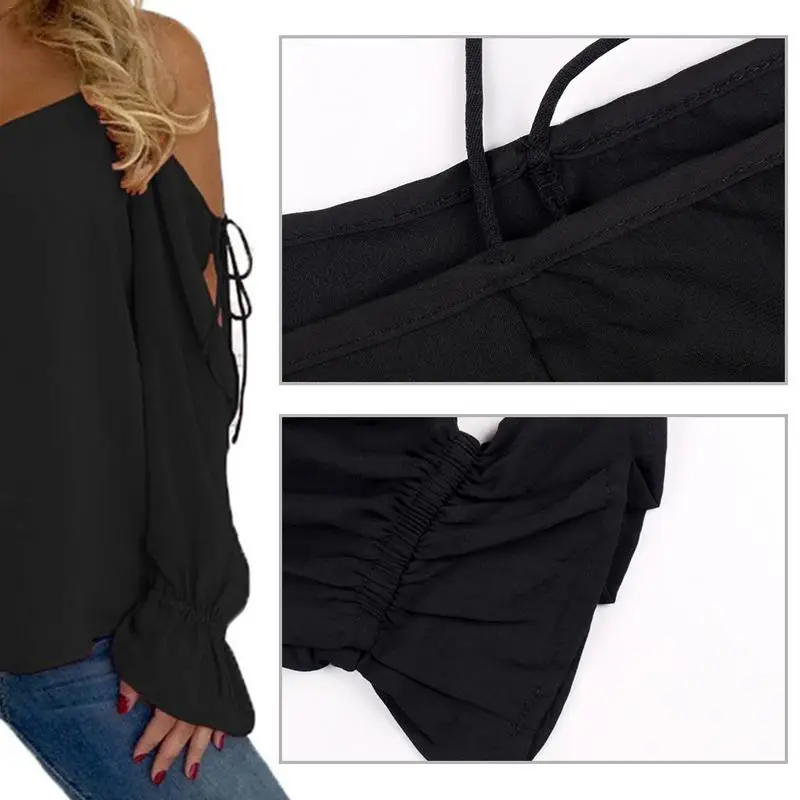 2019 новая весенняя и летняя однотонная женская рубашка рог с длинным рукавом