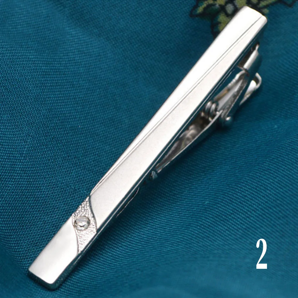 2019 новый простой металлический серебряный зажим для галстука мужчин свадебный