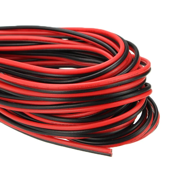 LUSTREON 10 м Луженая Медь 22AWG 2 Pin Красный Черный DIY ПВХ Электрический кабель провод для