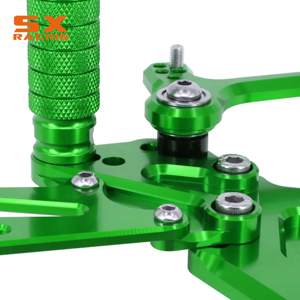 

Motorcycle Aluminum Adjustable Footpegs Billet Foot Pegs Foot Pedals Rest Rearset For KAWASAKI Ninja ZX10R ZX-10R 2011-2015