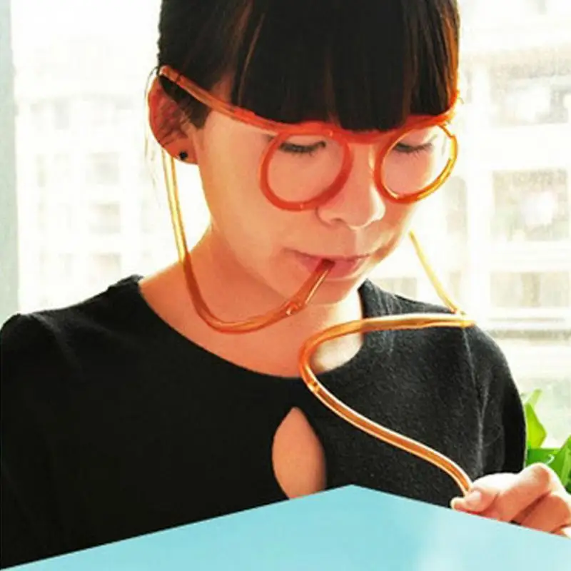 Fun Soft Plastic Straw Glasses Flexible drinking straws Tube tools Kids party Bar supplies accessories for baby Birthday Party | Дом и сад