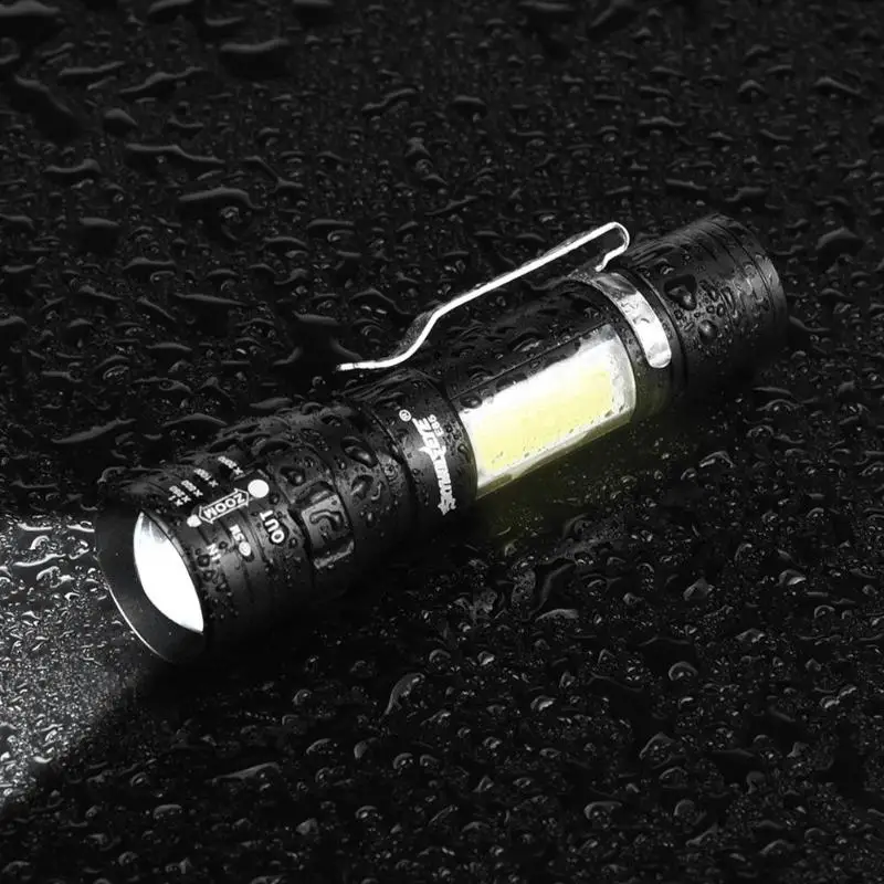 Skywolfeye Портативный 4 режима COB LED USB Зарядка зум-Фокус зум-фокус фонарик батарея
