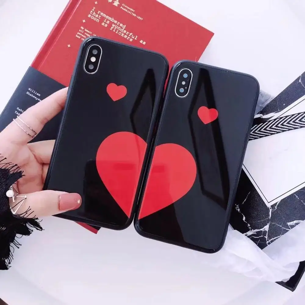 Бренд любителей мультфильмов пары телефонные чехлы для iphone XR XS Max чехол Глянцевая
