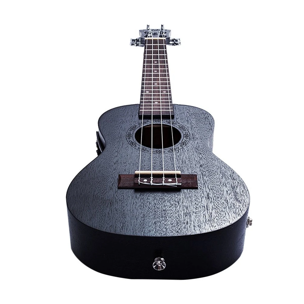 Горячая 23 дюймов черная электрическая концертная Гавайская гитара 4 струны из