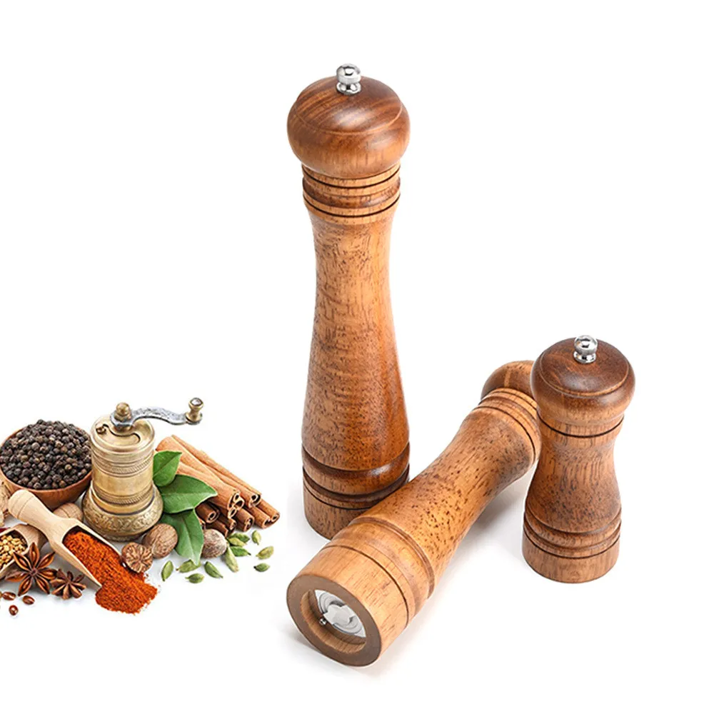 

Classical Oak Wood Pepper Spice Mill Grinder Set Handheld Seasoning Mills Grinder Spice Milling Machine Cooking Tools
