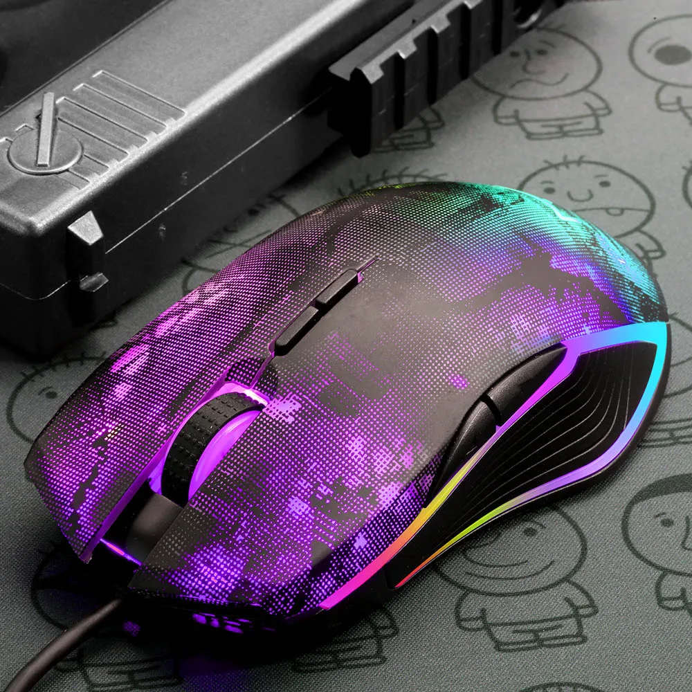 Новый MVTV M625 Проводная Мышь Регулируемый Точек на дюйм с красочной RGB Light