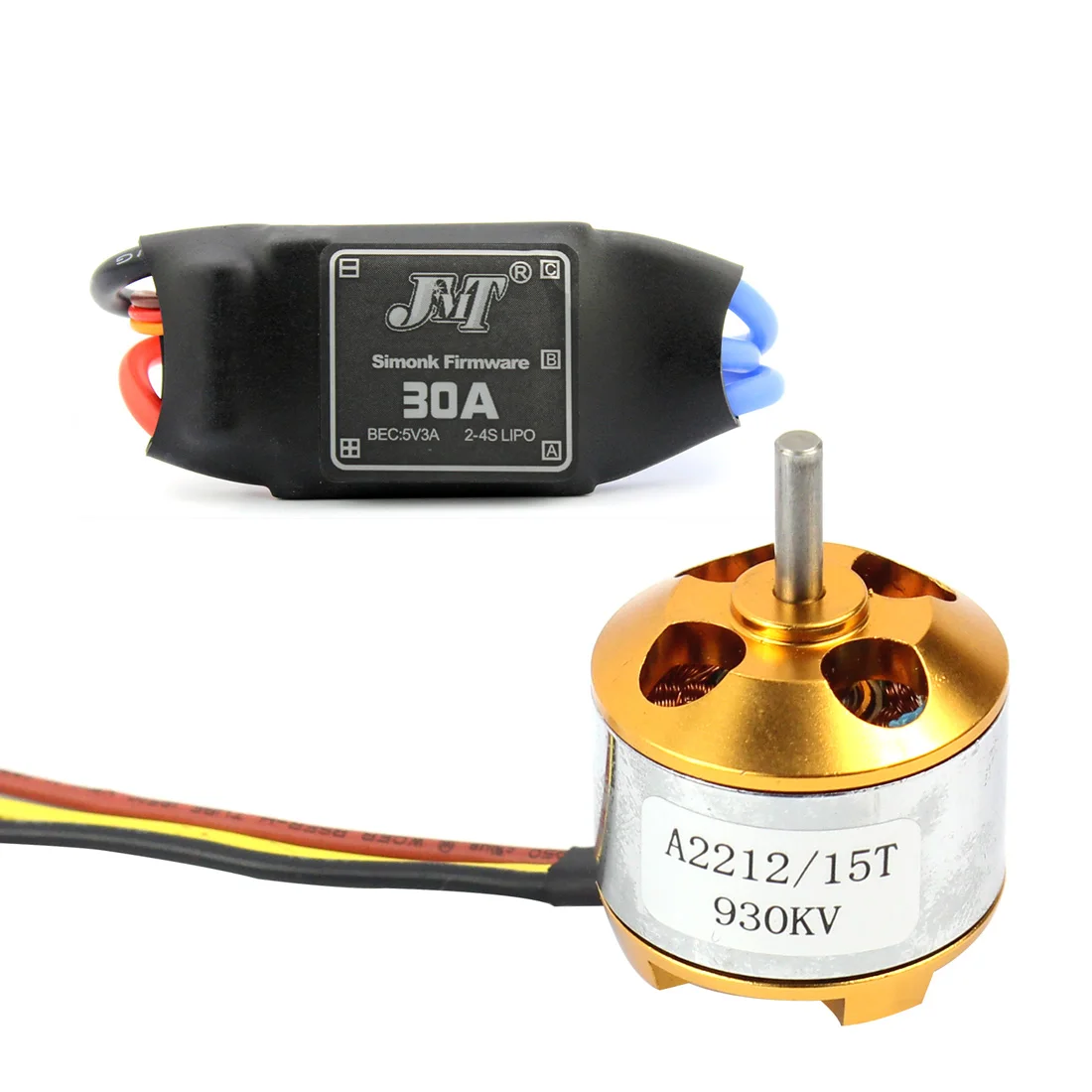 

F02046-z A2212 930KV Brushless Outrunner Motor 15T + 30A Speed Controller ESC ,RC Aircraft KK Copter UFO