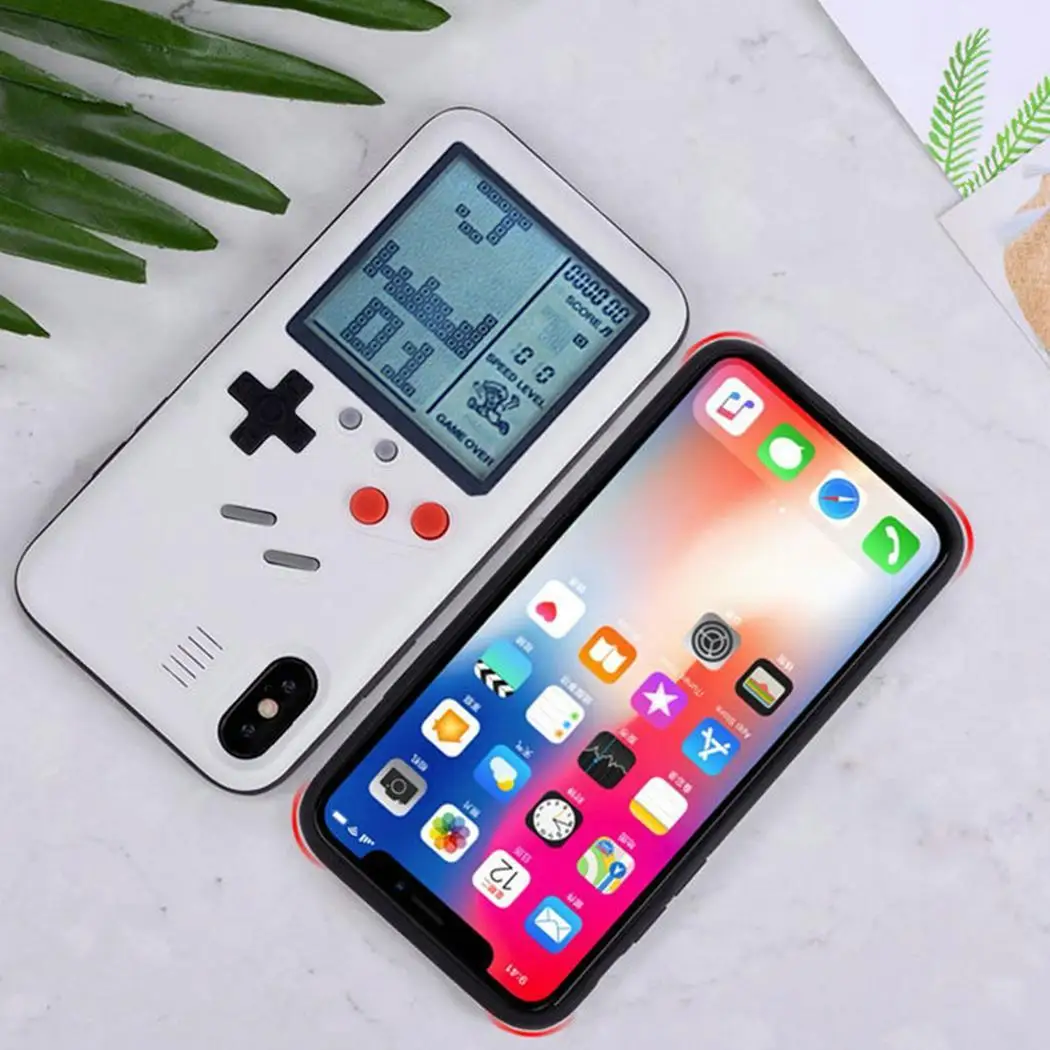 Унисекс Мода с игровой машиной Телефон Назад белый черный чехол телефон защитный