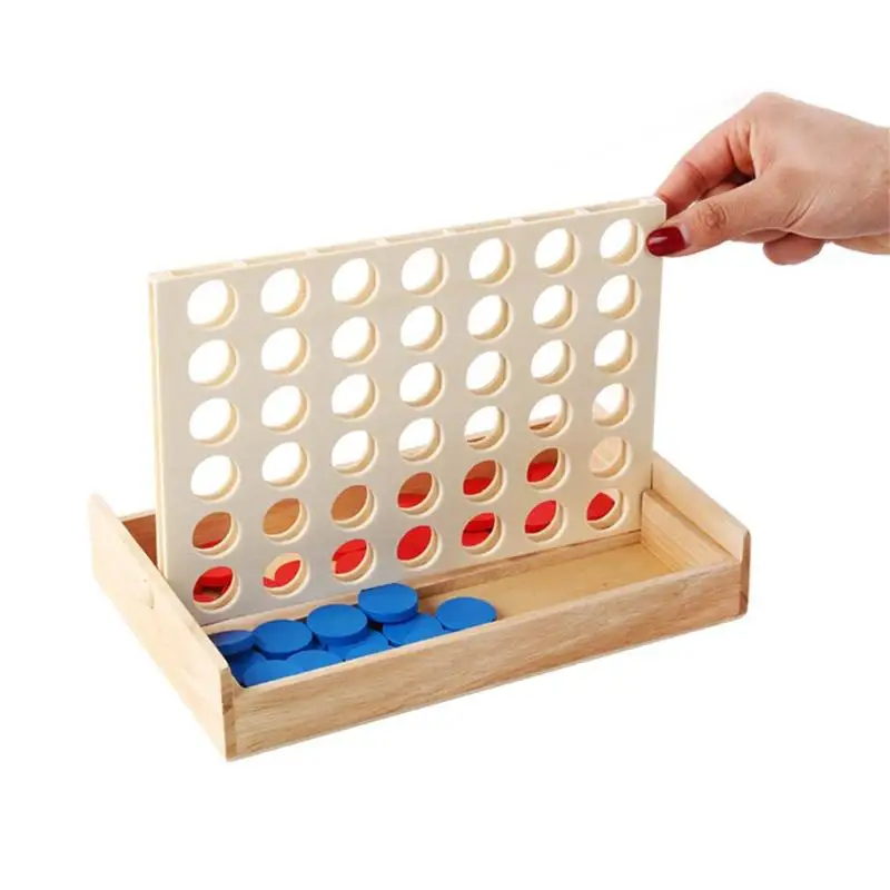 Детские 4 линейные настольные игры деревянные пластиковые семейные